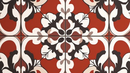 Fototapeta premium Ornate decorative ceramic tile pattern