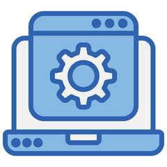 Platform Blue White Icon