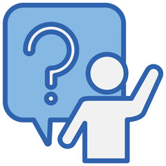 Audience Qna Blue White Icon