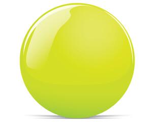 Bright Lime Green Sphere Illustration