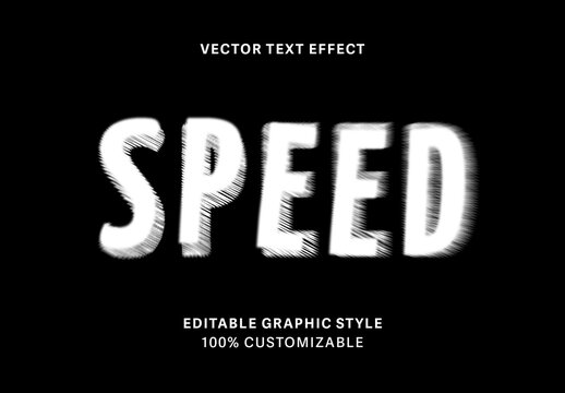 Black and White Blurred Speed Motion Text Effect