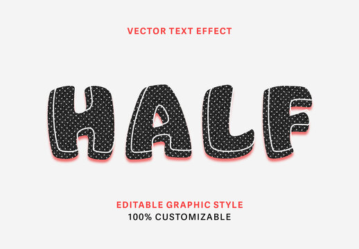 Black Orange Fun Playful Dotted Text Effect