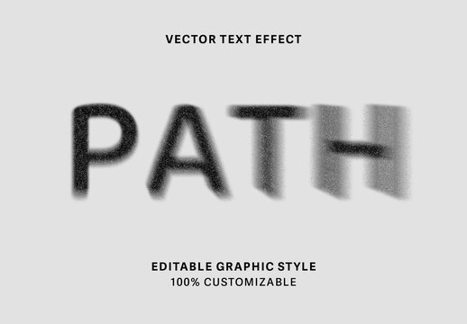 Black Blurry Blurred Font Vibrating Fuzzy Distorted Text Effect