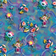 Digital colourful luxuary pattern