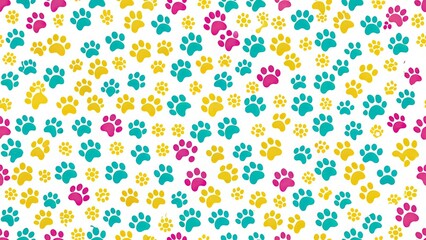 Dog Paw Prints Background Pattern, Puppy Paw Print Wallpaper, Pet Paw Prints Texture, Canine Footprints Design