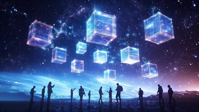 blockchain concept, metaverse