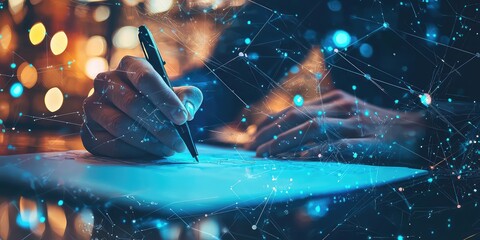 AI writing an abstract for a scientific paper in real time.