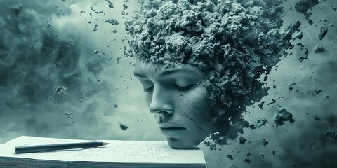 AI writing human-like poetry with deep emotional tone.