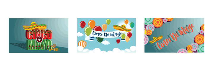 Fototapeta premium Cinco de Mayo celebrations with sombreros, colorful balloons, and traditional music parades.