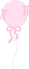 Coquette Birthday Balloon with Ribbon Bow