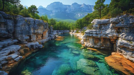 Crystal River Gorge, Mountain Landscape, Travel Brochure
