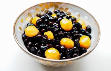 日本の伝統料理　黒豆　栗の甘露煮