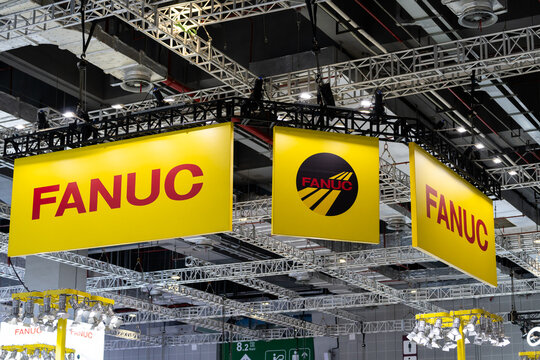 September 25, 2024, fanuc logo at China Industrial Expo,at Shanghai China