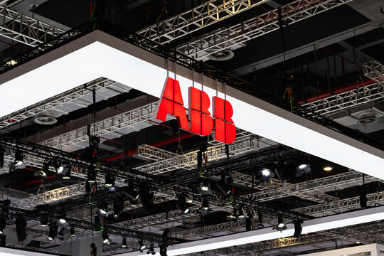 September 25, 2024, ABB logo at China Industrial Expo,at Shanghai China