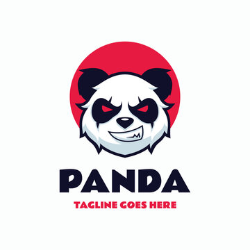 Panda Simple Mascot Logo