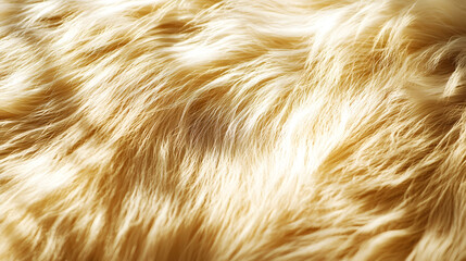Fototapeta premium fluffy fur in golden tones with delicate shadows adding depth 