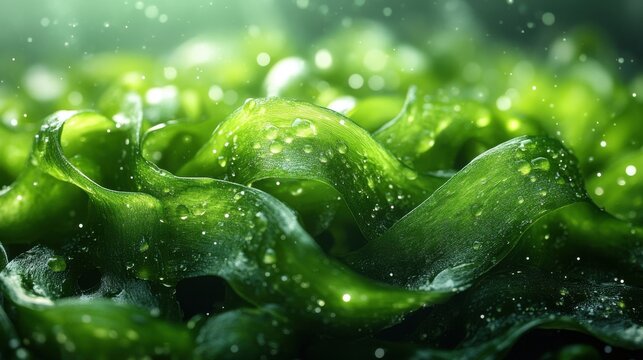 wakame seaweed isolated catoon