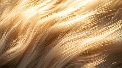 silky fur strands illuminated by soft light for a dreamy effect 