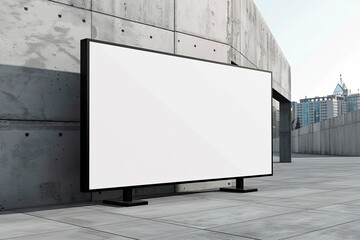 Side View Modern Digital Led Screen Mockup, Led Screen Display Mockup, Flat Led Screen Mockup