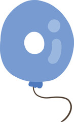 Blue Heart Balloon Clipart Letter O