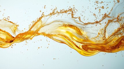 Fototapeta premium Dynamic Liquid Flow Studio Beverage Splash White Background Close-Up Artistry