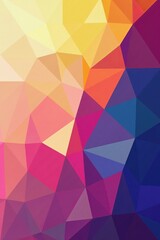 Obraz premium Abstract digital triangle mosaic with colorful gradient effect, geometric, gradient, triangle