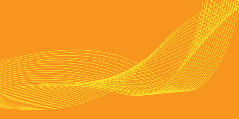 abstract orange circular background. Dynamic sound wave. Design element. Vector illustration