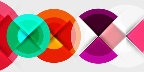 Obraz premium Target circle geometric abstract shapes. Vector Illustration For Wallpaper, Banner, Background, Card, Book Illustration, landing page