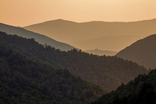 Sunset from Morton Overlook, Great Smoky Mountains National Park, TN