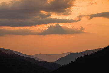 Sunset from Morton Overlook, Great Smoky Mountains National Park, TN