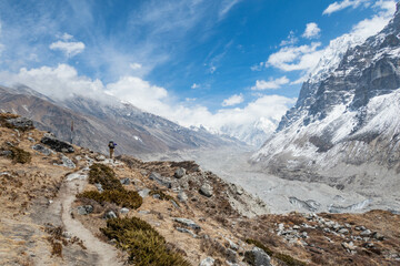 Trekking to Kangchenjunga (Kanchenjunga) North Base Camp, Lhonak, Nepal