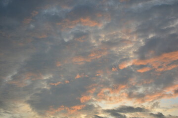 Beautiful clouds at the sunset