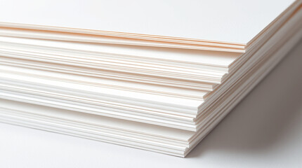 Stack of High-Quality Paper with Sharp Edges for Printing – Generative AI