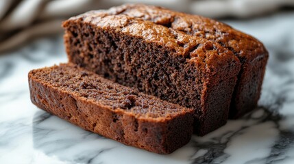 baked banana bread isolated on transparent background