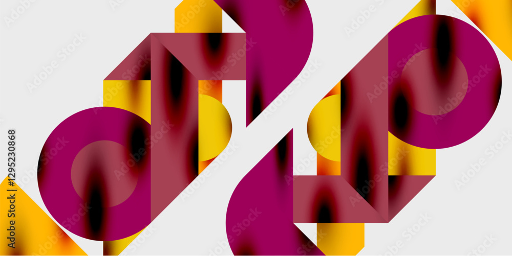 Wall mural vibrant abstract background circles with smooth gradients, creating a dynamic and modern design. ide