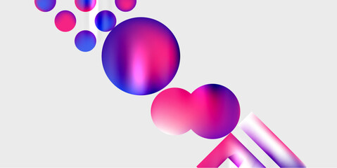 Simple shapes - circles, triangles, rectangles abstract background. Vector Illustration For Wallpaper, Banner, Background, Card, Book Illustration, landing page