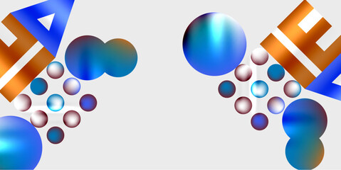 Circles and triangles modern art. Vector Illustration For Wallpaper, Banner, Background, Card, Book Illustration, landing page