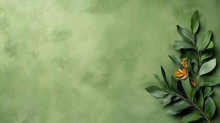 Green Textured Background with Eucalyptus Leaves