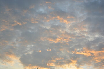 Beautiful clouds at the sunset