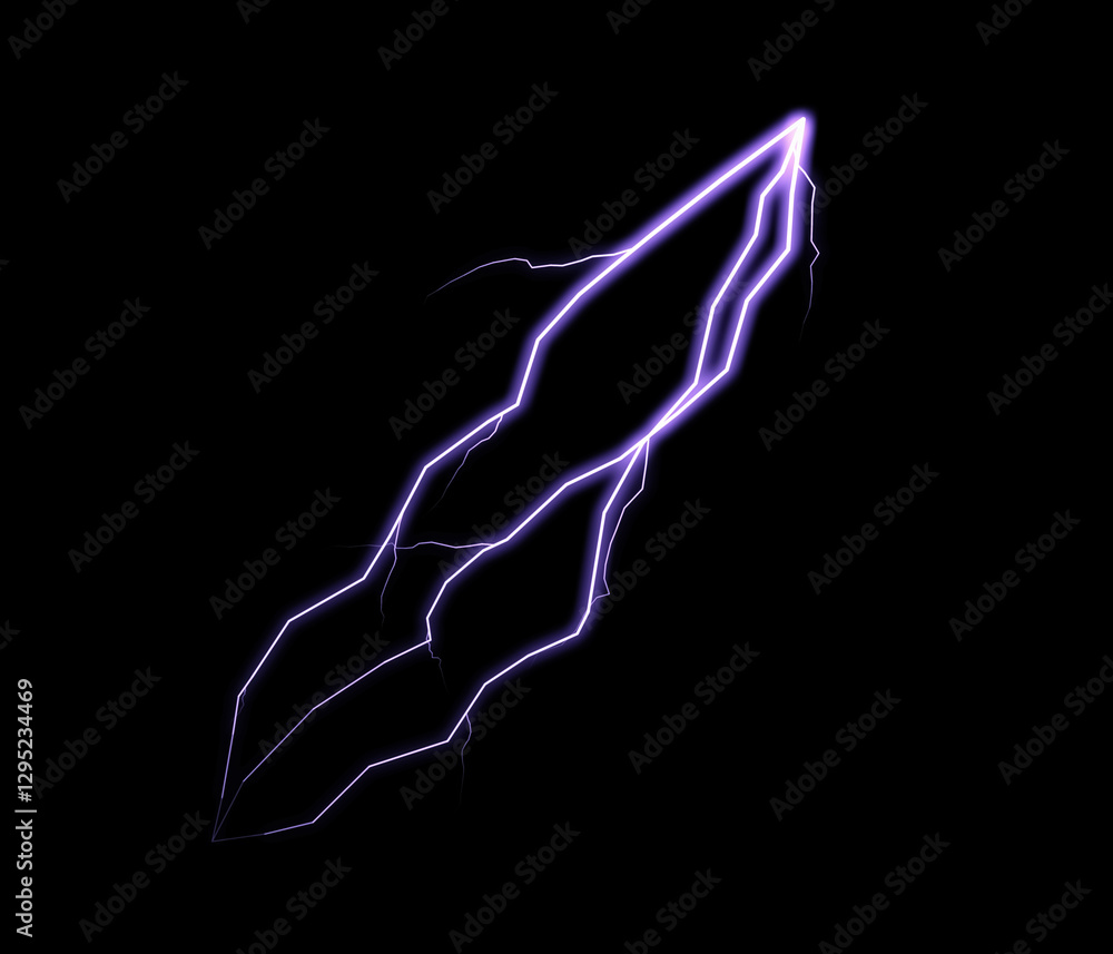 Aufkleber striking purple lightning zigzags dramatically across the dark backdrop. energy crackles, illuminati
