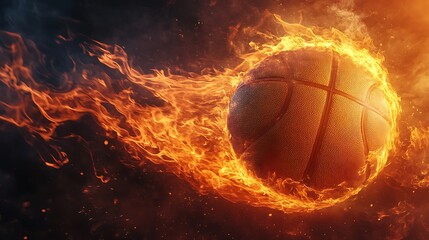 Fiery Basketball: A Blaze of Glory on the Court