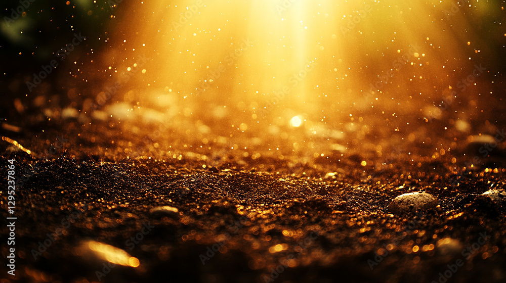 Poster warm rich abstract background in deep brown and gold gradients with grainy texture luxurious sophist