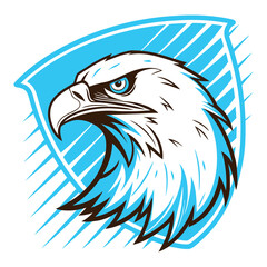 Powerful and majestic eagle head vector illustration, perfect for logos, mascots, and sports branding