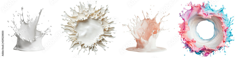 Aufkleber vibrant abstract fluid splash dynamics and colorful motion textures dynamic and creative acrylic pai