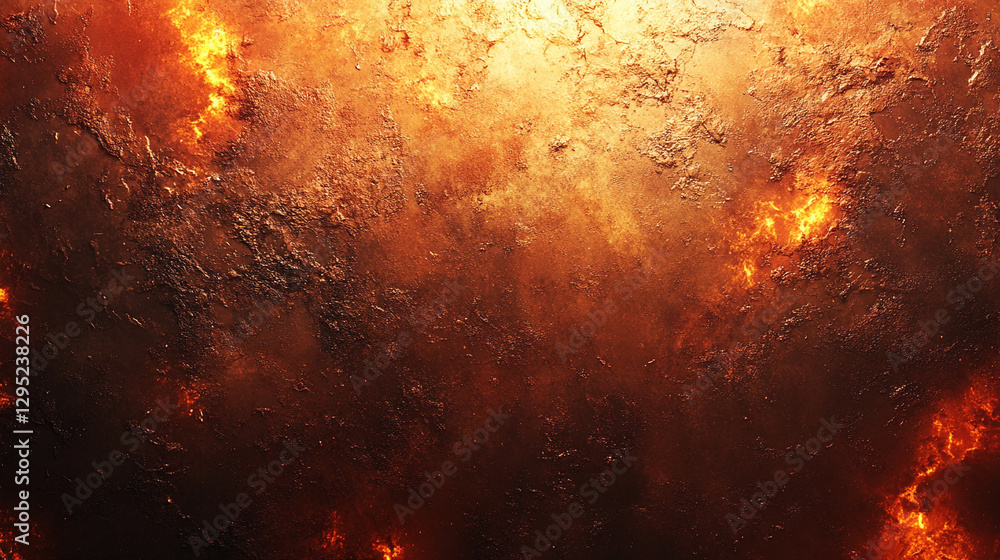 Poster warm rich abstract background in deep brown and gold gradients with grainy texture luxurious sophist