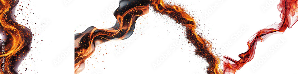 Poster abstract background with dynamic and intense fiery explosion of flames heat and energy in vibrant gl