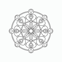 Printable Floral Mandala Design for Mindful Coloring