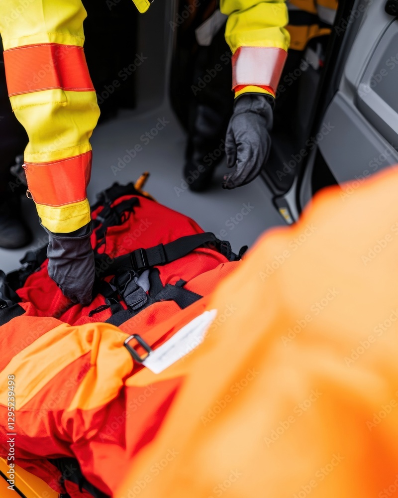 Poster high-performance emergency response next-gen rescue training with advanced safety protocols in immer