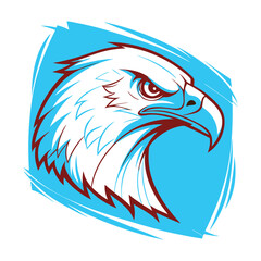 Powerful and majestic eagle head vector illustration, perfect for logos, mascots, and sports branding