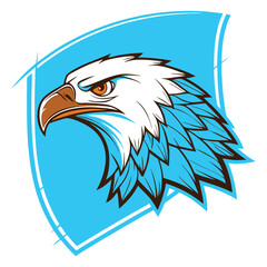 Powerful and majestic eagle head vector illustration, perfect for logos, mascots, and sports branding